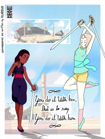 You do it with her, that is to say you do it with him